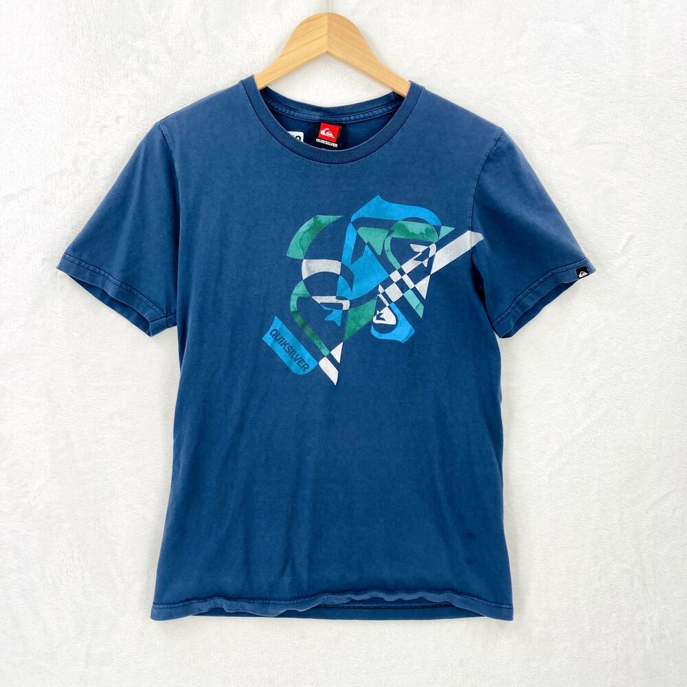 Vintage Quiksilver Shirt Adult Small Y2k Blue Skate Surf Flaws